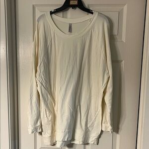 Elegant Cream Long Sleeve Women's Top